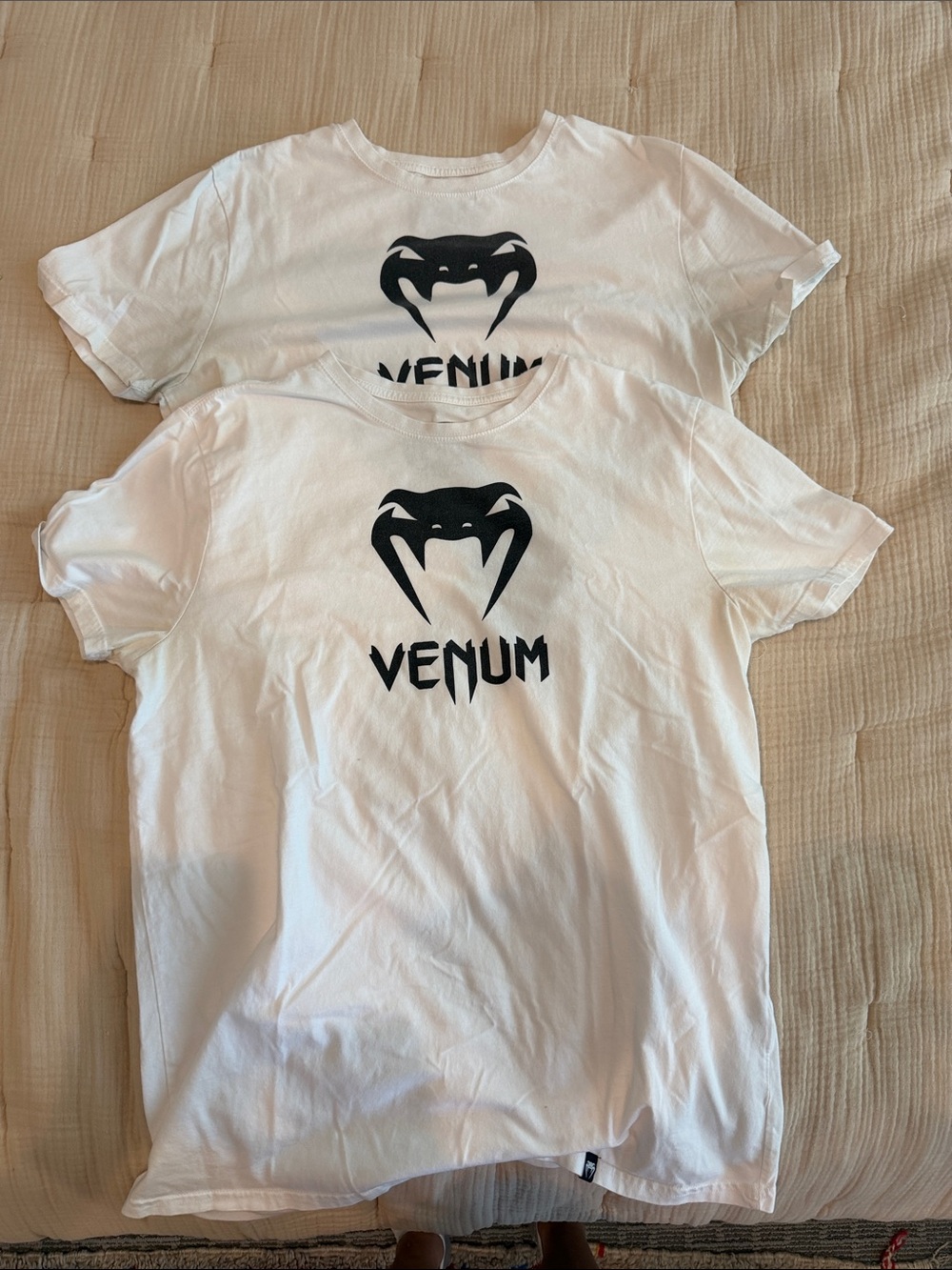 Venum Men's White Short Sleeve Logo T-Shirt - 2pack